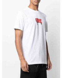 T-shirt à col rond imprimé blanc Off-White