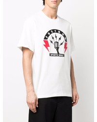 T-shirt à col rond imprimé blanc Just Don