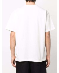 T-shirt à col rond imprimé blanc Just Don