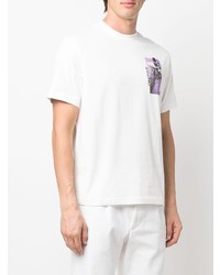 T-shirt à col rond imprimé blanc Kenzo