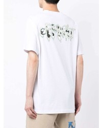 T-shirt à col rond imprimé blanc Off-White