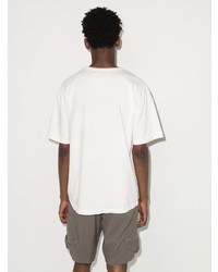 T-shirt à col rond imprimé blanc Rhude