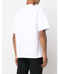 T-shirt à col rond imprimé blanc Jacquemus