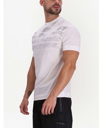 T-shirt à col rond imprimé blanc Emporio Armani