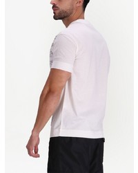 T-shirt à col rond imprimé blanc Emporio Armani