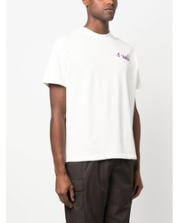 T-shirt à col rond imprimé blanc Li-Ning