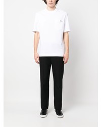 T-shirt à col rond imprimé blanc Zegna