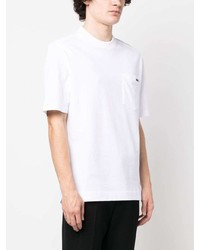 T-shirt à col rond imprimé blanc Zegna