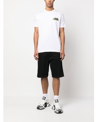 T-shirt à col rond imprimé blanc DSQUARED2