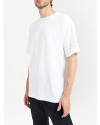 T-shirt à col rond imprimé blanc Giuseppe Zanotti