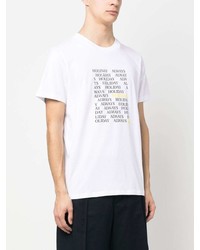 T-shirt à col rond imprimé blanc Patrizia Pepe