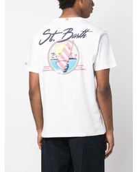 T-shirt à col rond imprimé blanc MC2 Saint Barth