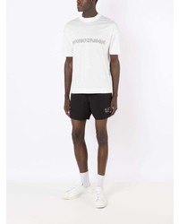 T-shirt à col rond imprimé blanc Emporio Armani