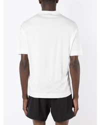 T-shirt à col rond imprimé blanc Emporio Armani