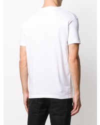 T-shirt à col rond imprimé blanc DSQUARED2