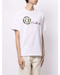 T-shirt à col rond imprimé blanc A Bathing Ape