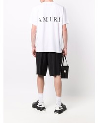 T-shirt à col rond imprimé blanc Amiri