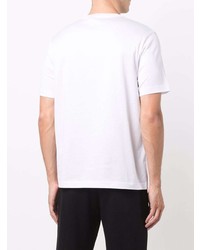 T-shirt à col rond imprimé blanc Emporio Armani