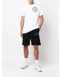 T-shirt à col rond imprimé blanc Philipp Plein