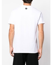 T-shirt à col rond imprimé blanc Philipp Plein