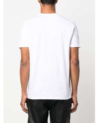 T-shirt à col rond imprimé blanc Alexander McQueen