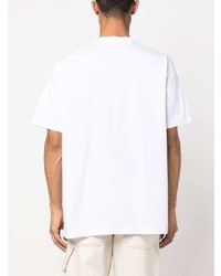 T-shirt à col rond imprimé blanc DSQUARED2