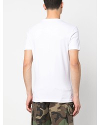 T-shirt à col rond imprimé blanc Calvin Klein