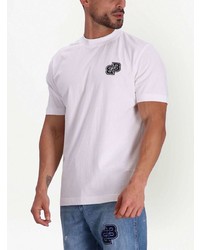 T-shirt à col rond imprimé blanc BOSS