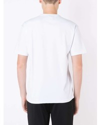 T-shirt à col rond imprimé blanc Ea7 Emporio Armani