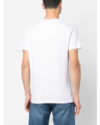 T-shirt à col rond imprimé blanc Diesel