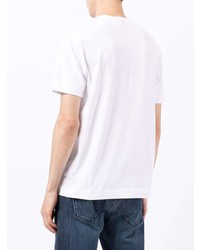 T-shirt à col rond imprimé blanc Emporio Armani