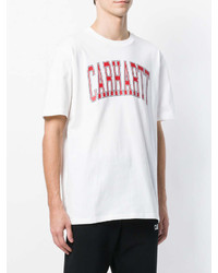 T-shirt à col rond imprimé blanc Carhartt