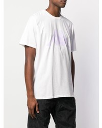 T-shirt à col rond imprimé blanc Kappa