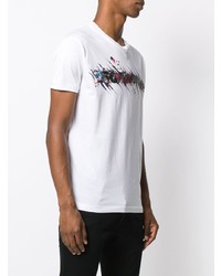 T-shirt à col rond imprimé blanc DSQUARED2