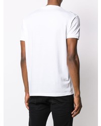 T-shirt à col rond imprimé blanc DSQUARED2