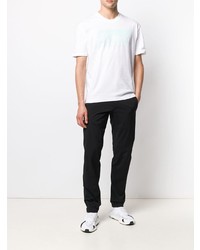 T-shirt à col rond imprimé blanc McQ Alexander McQueen