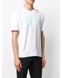 T-shirt à col rond imprimé blanc McQ Alexander McQueen