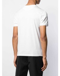 T-shirt à col rond imprimé blanc Fendi