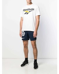 T-shirt à col rond imprimé blanc Reebok