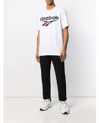 T-shirt à col rond imprimé blanc Reebok