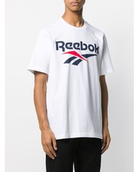 T-shirt à col rond imprimé blanc Reebok