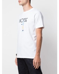 T-shirt à col rond imprimé blanc Norse Projects