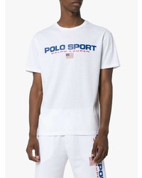 T-shirt à col rond imprimé blanc Polo Ralph Lauren