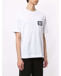 T-shirt à col rond imprimé blanc Emporio Armani