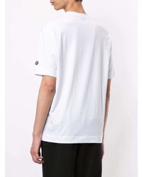 T-shirt à col rond imprimé blanc Emporio Armani