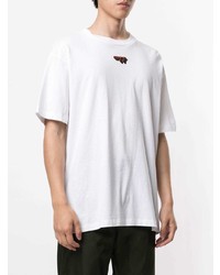 T-shirt à col rond imprimé blanc Off-White