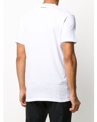 T-shirt à col rond imprimé blanc DSQUARED2