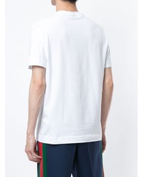 T-shirt à col rond imprimé blanc Emporio Armani