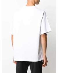 T-shirt à col rond imprimé blanc Kenzo