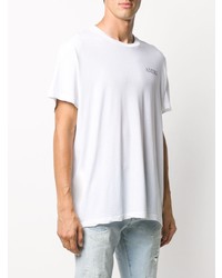 T-shirt à col rond imprimé blanc Amiri